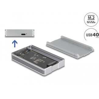 DeLOCK Delock USB4™ 40 Gbps Enclosure for 1 x M.2 NVMe SSD - tool free