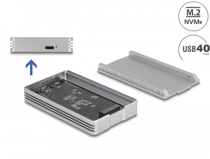 DeLOCK 42018. Type product: SDD-behuizing. Aantal storage drives ondersteund: 1, Opslag schijfgrootte: M.2, Ondersteunde opslagstationinterfaces: M.2. Overdrachtssnelheid: 40 Gbit/