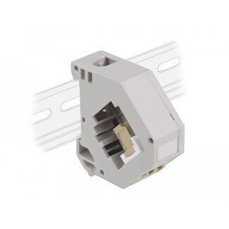 DeLOCK Delock DIN rail Adapter with Keystone LC Duplex female to LC Duplex female beige