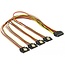 Delock Cable SATA 15 pin power plug with latching function > SATA 15 pin power receptacle 4 x straight 50 cm