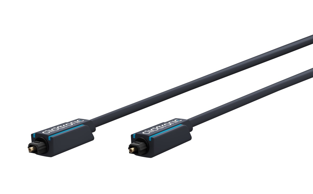 ClickTronic 2m Toslink Opto-Set audio kabel Blauw