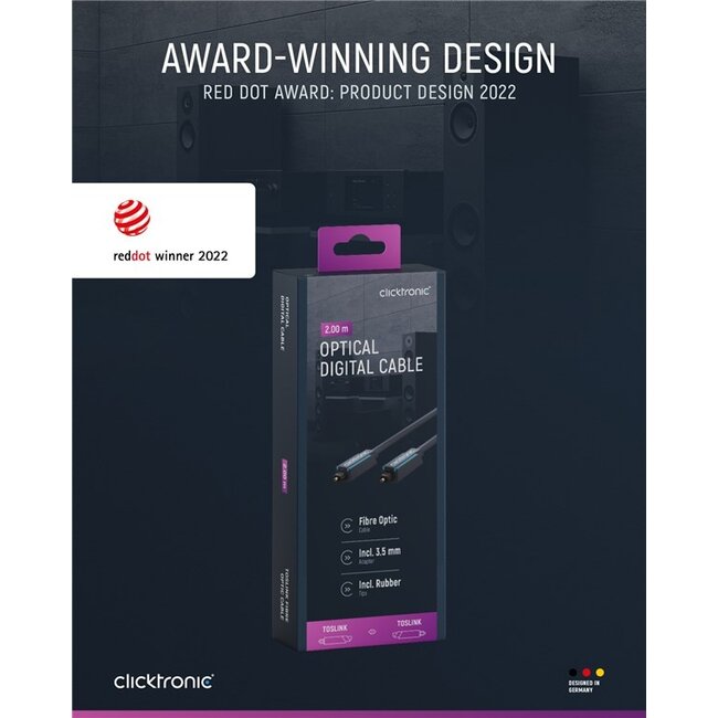 Clicktronic Toslink Cable 2 m