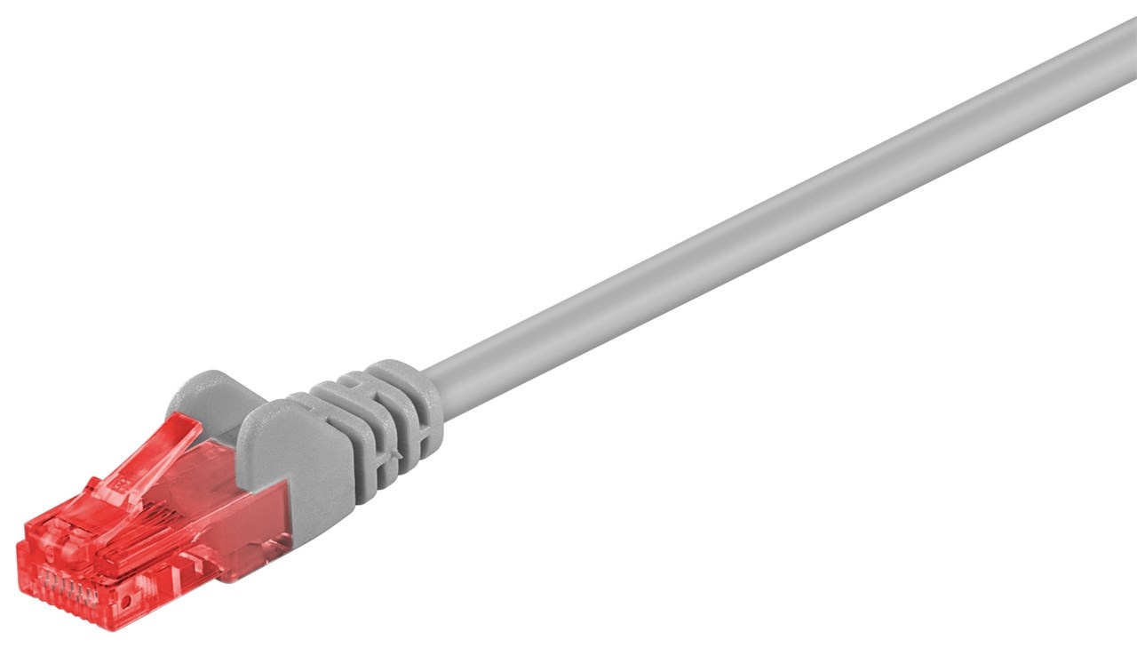 Goobay RJ45/ RJ45, 30 m. Snoerlengte: 30 m, Kabel standaard: Cat6, Kabelafscherming: U/UTP (UTP), Aansluiting 1: RJ-45, Aansluiting 2: RJ-45