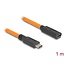 Delock USB 5 Gbps Cable USB Type-C™ male to USB Type-C™ female for tethered shooting 1 m orange