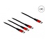 Delock USB Charging Cable 3 in 1 USB Type-C™ to 3 x USB Type-C™ 30 cm black / red