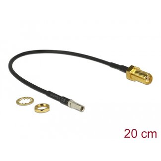 DeLOCK Delock Antenna Cable SMA jack bulkhead > TS-9 plug RG-174 20 cm black