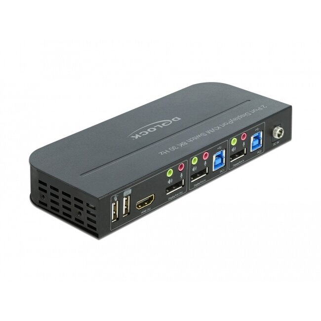 Delock DisplayPort 1.4 KVM Switch 8K 30 Hz with USB 3.0 and Audio