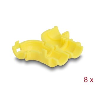 DeLOCK Delock Cable Clips for Angling 8 pieces yellow