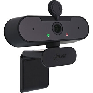 InLine® InLine® Webcam FullHD 1920x1080/30Hz met autofocus, USB-A-aansluitkabel