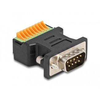 DeLOCK Delock D-Sub 9 male to Terminal Block Adapter with push-button