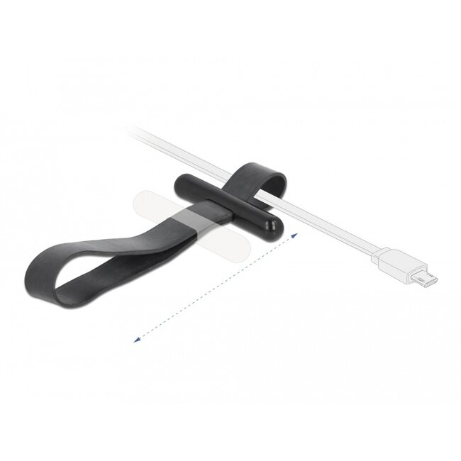 Delock Cable Tie with rubber loop black