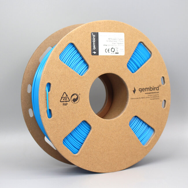 PETG plastic filament voor 3D printers, 1.75 mm diameter, blauw