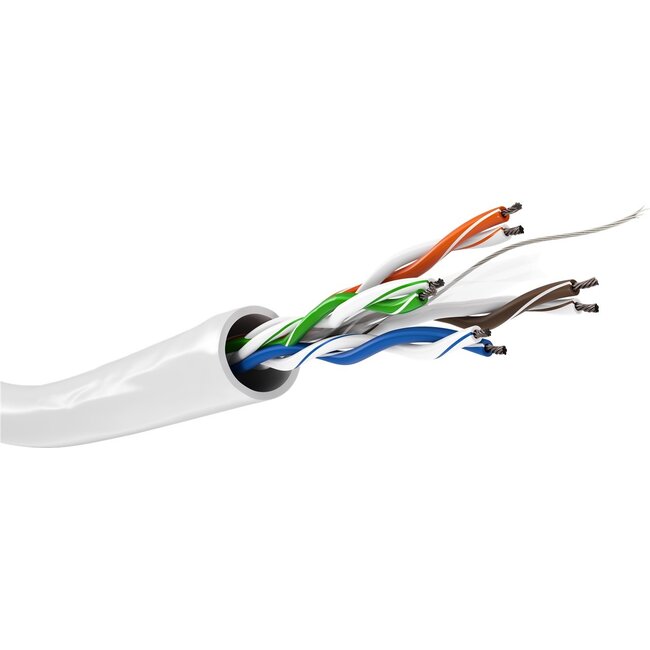 Goobay CAT 6 network cable, U/UTP, white 100 m