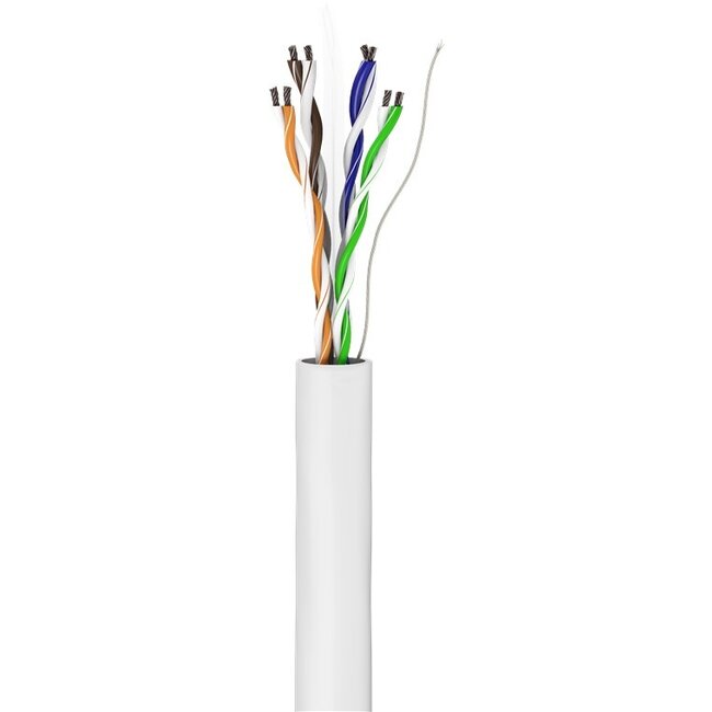 Goobay CAT 6 network cable, U/UTP, white 100 m
