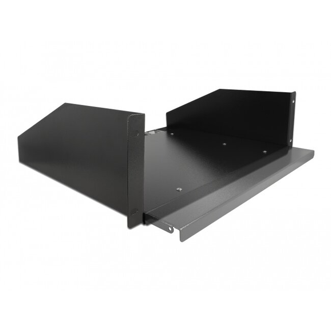 Delock 19″ Pull-out Plate 3U, black