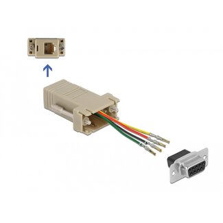 DeLOCK Delock D-Sub 9 pin female to RJ11/RJ14 6P/4C female Assembly Kit