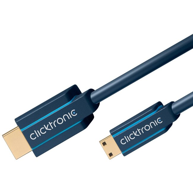 Clicktronic Mini-HDMI™ adapter cable with Ethernet 2 m