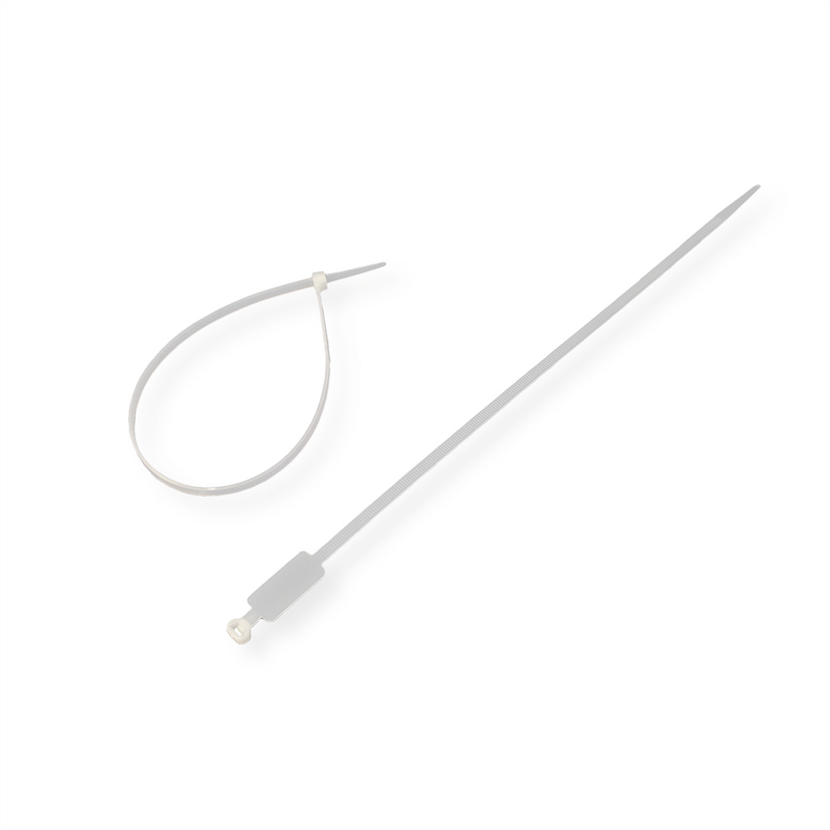 VALUE Tie-wraps, 30cm, 4,8mm, met schrijfvlak, 100 stuks