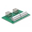 Delock RJ45 2 x female to 2 x Terminal Block with push-button for DIN rail