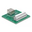 Delock RJ50 female to Terminal Block with push-button for DIN rail