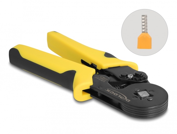 Delock Tool for crimping wire end ferrules self-adjusting– square |