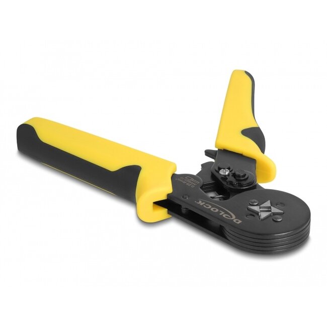Delock Tool for crimping wire end ferrules self-adjusting – square
