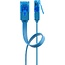 Goobay CAT 6A Flat Patch Cable U/UTP, blue 2 m