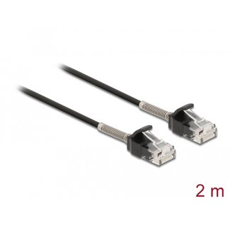 DeLOCK Delock Cable RJ45 plug to RJ45 plug with bend protection Cat.6A 2 m black