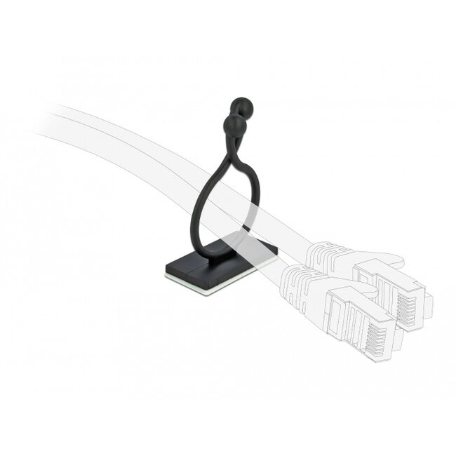 Delock Cable drill with adhesive socket black 10 pieces