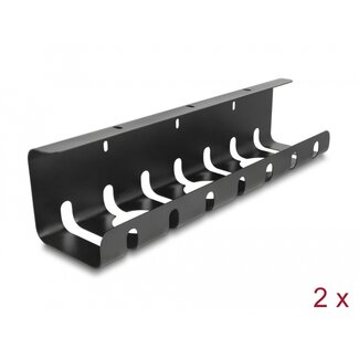 DeLOCK Delock Cable holder for under-table mounting black 2 pcs set