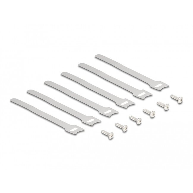 Delock Cable holder for under-table mounting black 2 pcs set