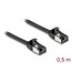 Delock RJ45 Cable plug to plug Cat.8.1 flexible 0.5 m black