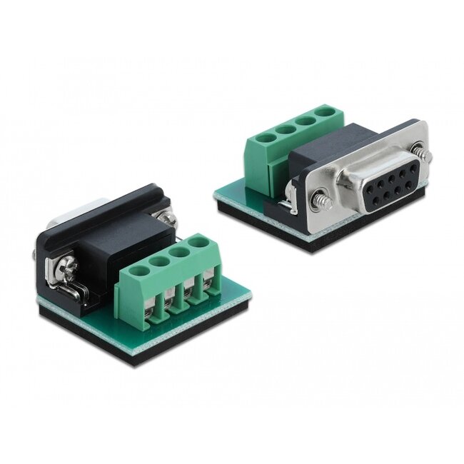 Delock Converter 1 x Serial RS-232 DB9 to 1 x Serial RS-485 with ESD protection 15 kV surge protection 600 W