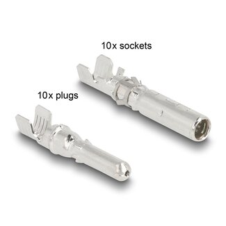 DeLOCK Delock DL4 Solar pin contacts for crimping for plugs and sockets, 20 pcs