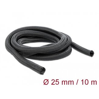 DeLOCK Delock Braided Sleeving self-closing 10 m x 25 mm black