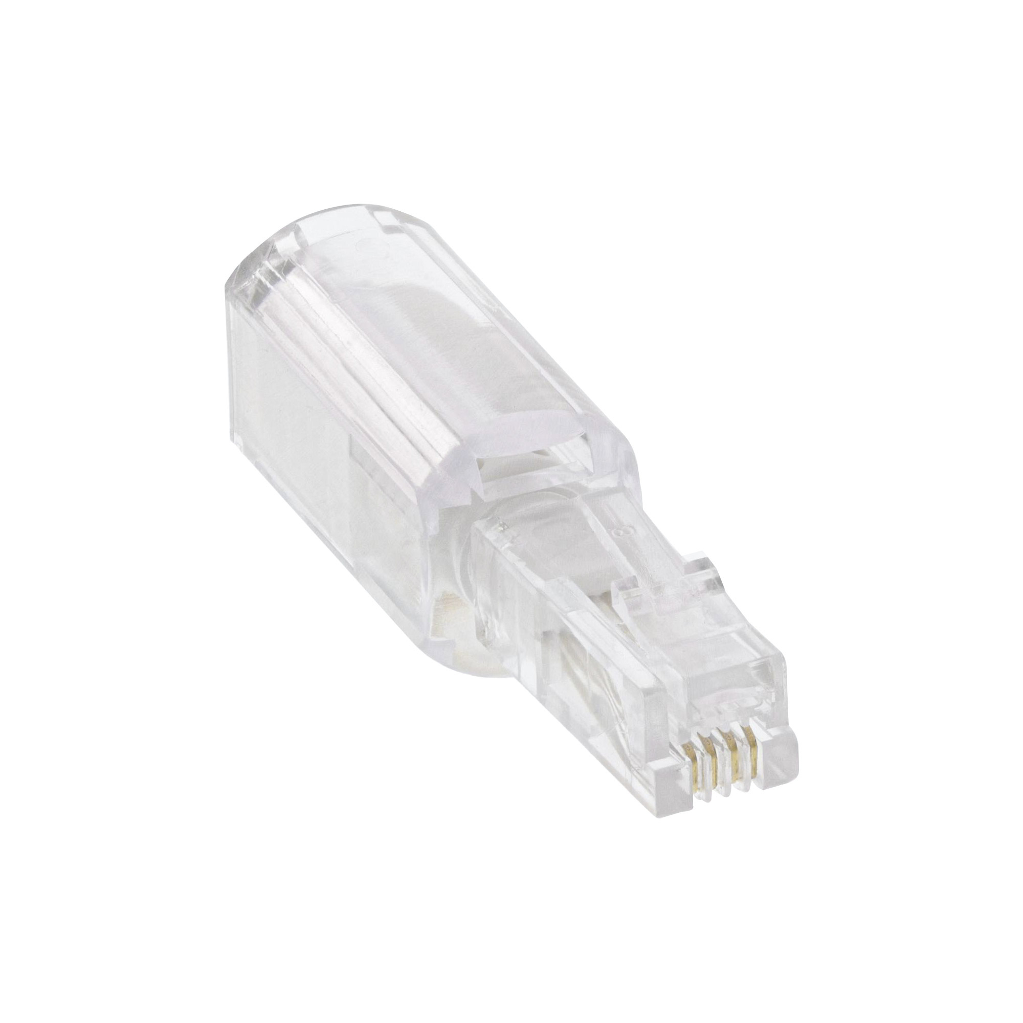 InLine 18890L. Aansluiting 1: RJ-10, Aansluiting 2: RJ-10, Kleur van het product: Transparant
