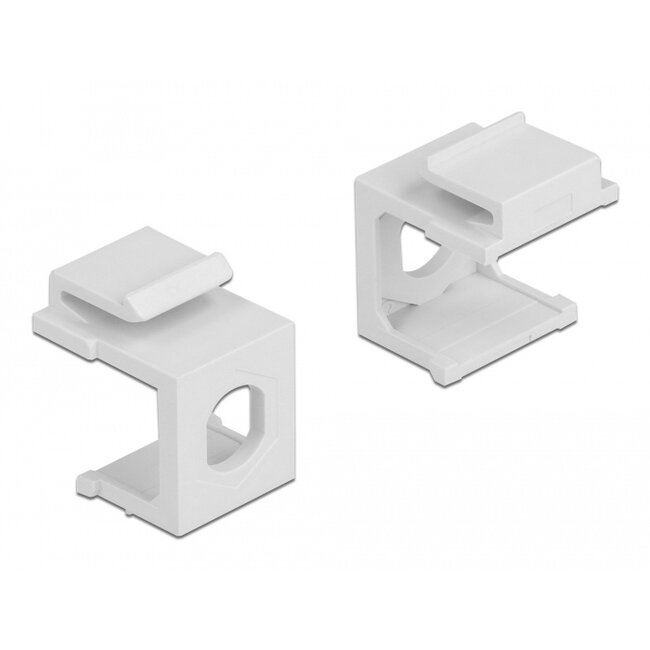 Delock Keystone cover white with 8.0 mm hole 4 pieces
