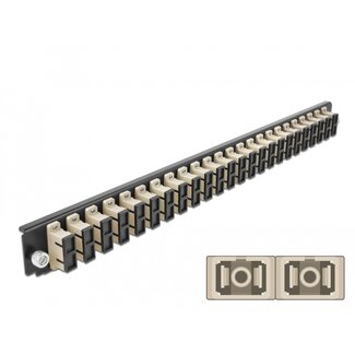 DeLOCK Delock 19″ Splice Box Front Panel 24 port SC Duplex beige