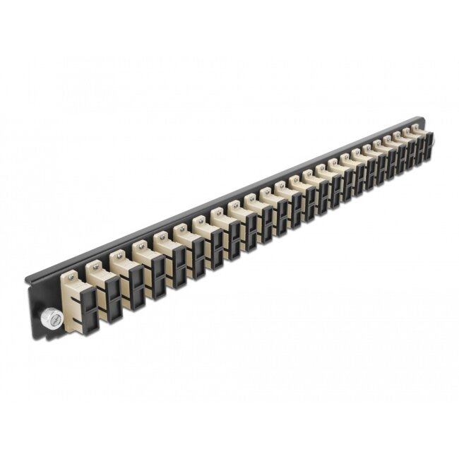 Delock 19″ Splice Box Front Panel 24 port SC Duplex beige
