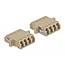 Delock Optical Fiber Coupler LC Quad female to LC Quad female Multi-mode 2 pieces beige