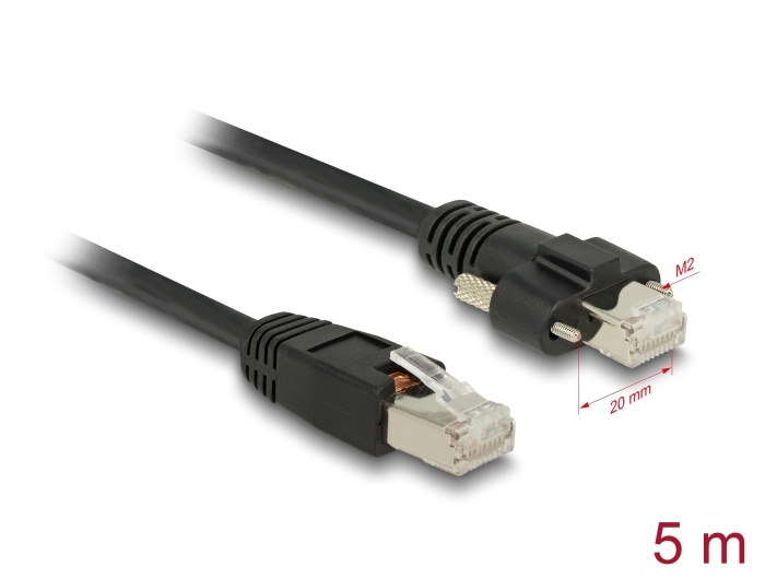 DeLOCK 85670. Snoerlengte: 5 m, Kabel standaard: Cat6, Kabelafscherming: S/FTP (S-STP), Aansluiting 1: RJ-45, Aansluiting 2: RJ-45