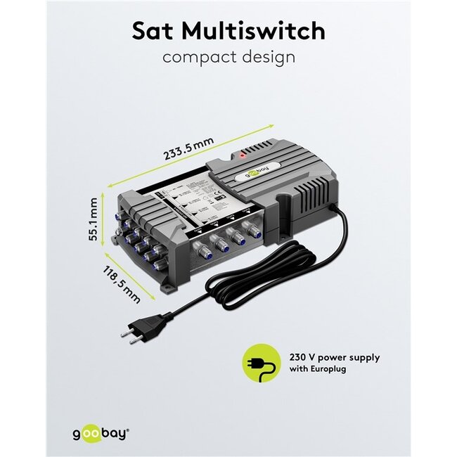 Goobay Sat Multiswitch 9 Inputs/4 Outputs