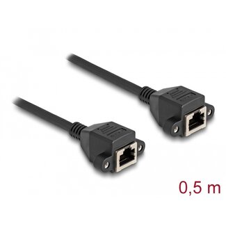 DeLOCK Delock RJ50 Extension Cable female to female S/FTP 0.5 m black