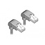 Delock Network cable RJ45 Cat.5e SF/UTP downwards / downwards angled 0.5 m