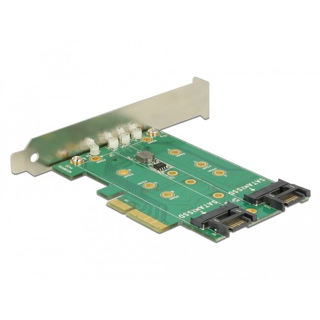 Delock PCI Express Card > 3 x M.2 Slot - Low Profile Form Factor