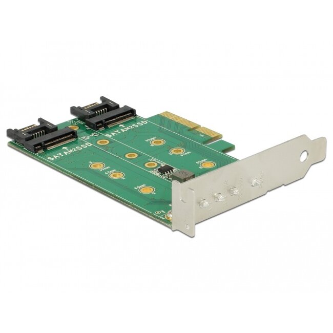 Delock PCI Express Card > 3 x M.2 Slot - Low Profile Form Factor