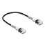 Delock RJ45 Network Cable with double bend protection Cat.6A UTP Slim 0.3 m black