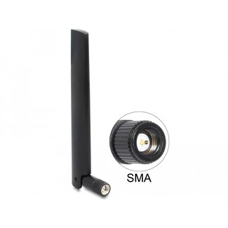 DeLOCK Delock NB-IoT 900 MHz Antenna SMA plug 3 dBi omnidirectional with tilt joint black