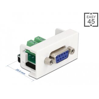 DeLOCK Delock Easy 45 Module D-Sub 9 pin female to 10 pin Terminal Block 22.5 x 45 mm