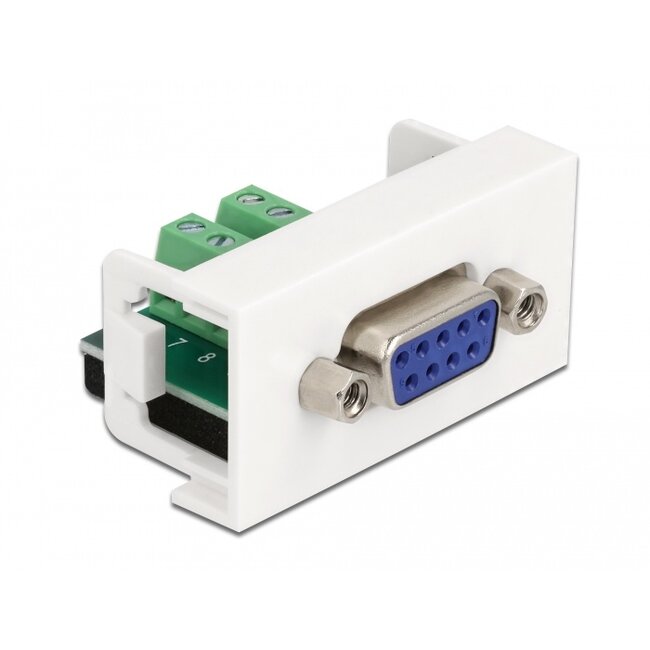 Delock Easy 45 Module D-Sub 9 pin female to 10 pin Terminal Block 22.5 x 45 mm